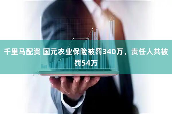 千里马配资 国元农业保险被罚340万，责任人共被罚54万